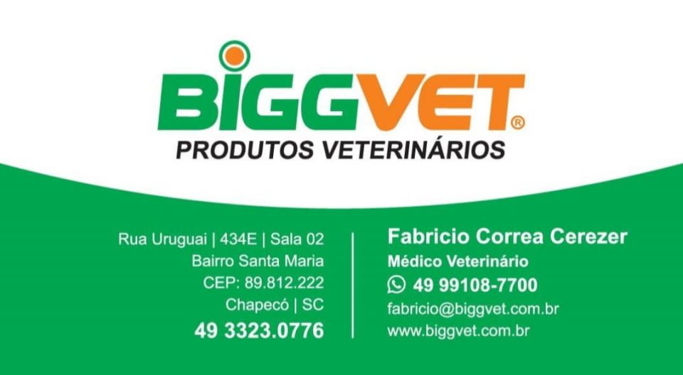 Biggvet Produtos Veterin�rios FABR&Iacute;CIO CORREA CEREZER Medico Veterin&aacute;rio WhatsApp (49) 9.9108-7700 